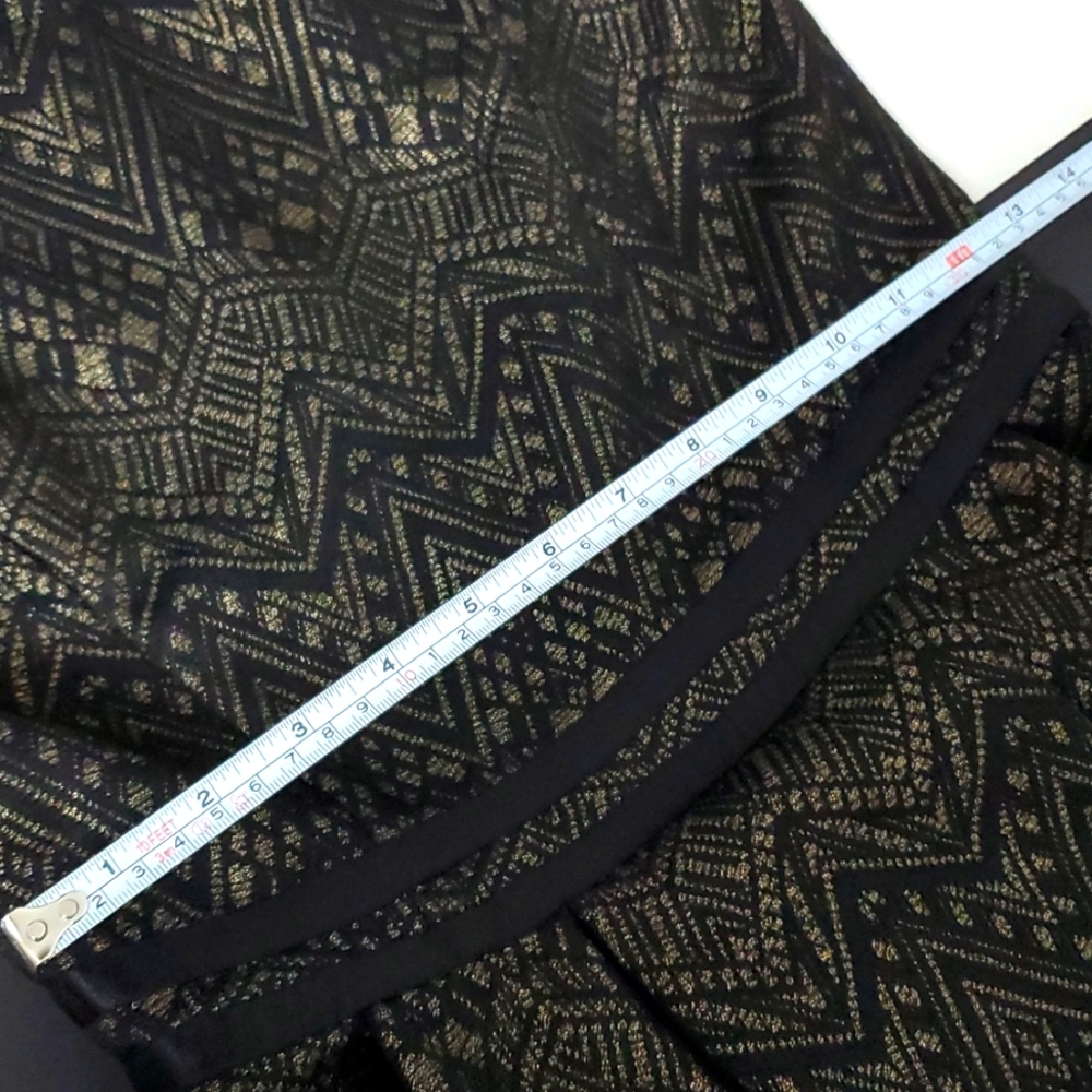 Parker Black Gold & Jacquard Style Dress - Picture 6 of 9